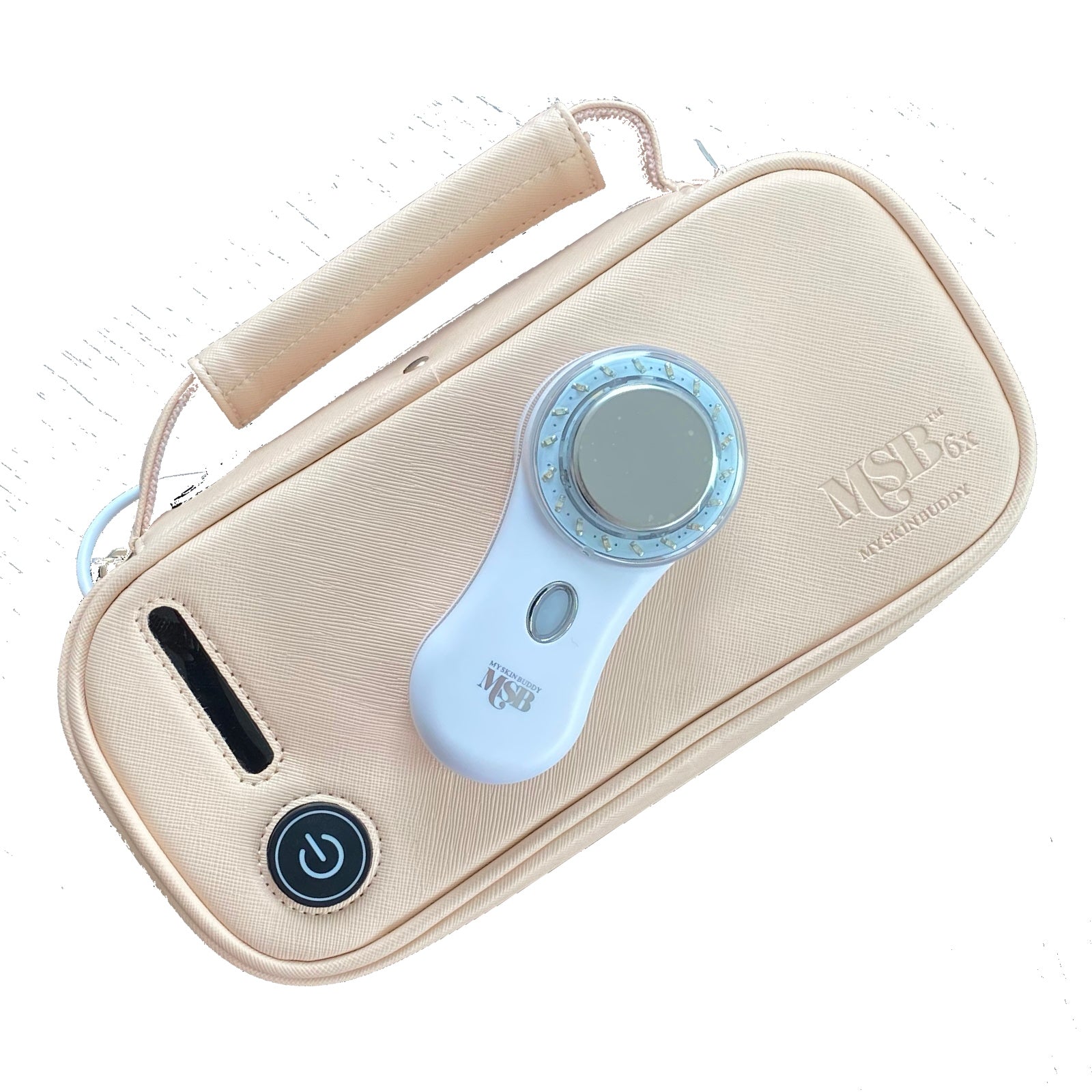 MSB 6x UV Sterilizer Sanitize & Glow Cosmetic Pouch with Free Sample (Nude)