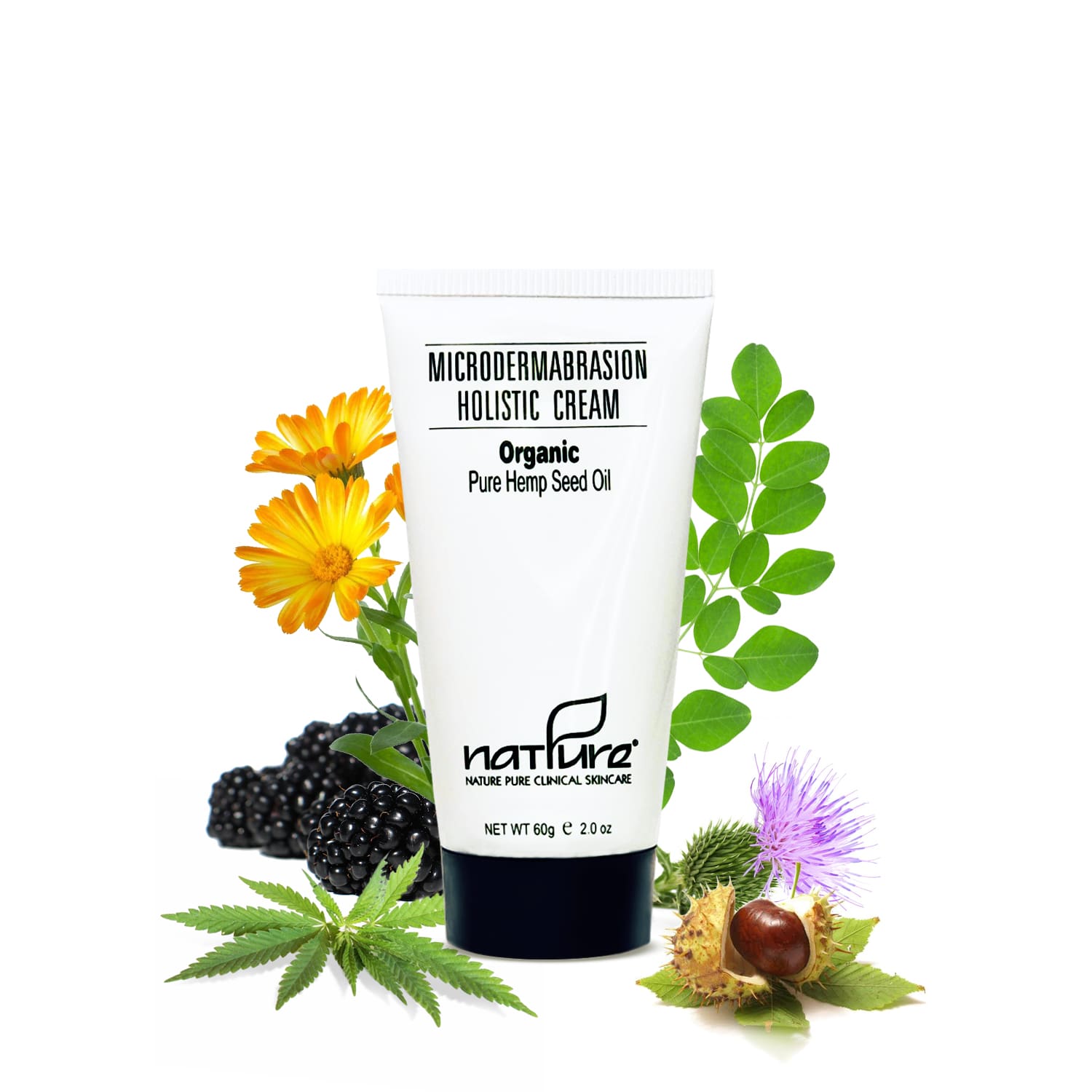 Microdermabrasion Holistic Cream with Pure Organic Hemp Seed Oil - NEW